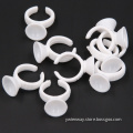 wholesale white 1.2cm diameter Plastic tattoo ink ring cups wholesale tattoo ink white cap ring & pigment ring cup